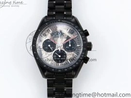 0128 Speedmaster Black Benom PVD Moon RMF Best Edition on PVD Bracelet Lemania HW WrinkleFree 7727